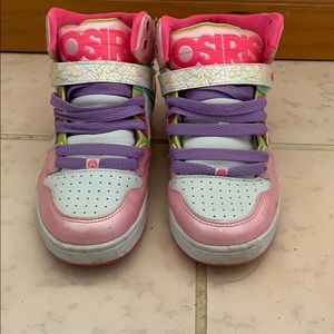 Pink and Purple Osiris Sneakers